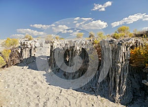 Abstract rock tower. Mono Lake, California