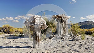 Abstract rock tower. Mono Lake, California