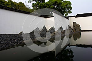 The abstract rockery of suzhou museum