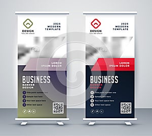Abstract rollup banner standee for business presentation
