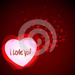 Abstract Romantic Background with Hearts