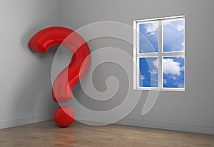 Abstract room and question