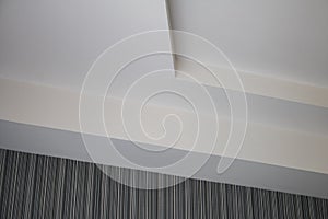 Abstract Room Stripe white horizontal Pattern Wall Background.