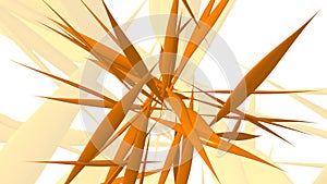 Abstract rotating leafs in orange color