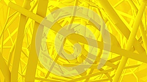 Abstract rotating yellow lines
