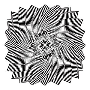 Abstract rotation design. Lines pattern.