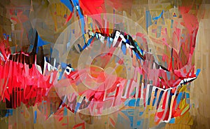 abstract rough colorful strokes art painting wallpaper background texture, waves of oil or acrylic brush strokes, fantasy painting