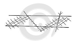 Abstract Rough Scribble or Sketchy Lines, vector design Generative AI