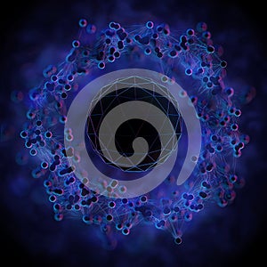 Abstract globe bacteria background