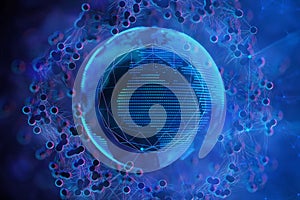 Abstract globe bacteria wallpaper