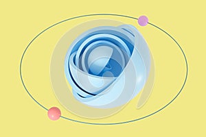 Abstract round hemisphere element background, 3d rendering