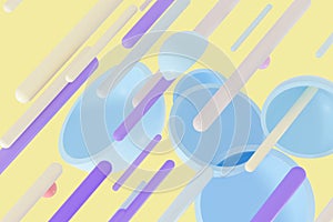 Abstract round hemisphere element background, 3d rendering
