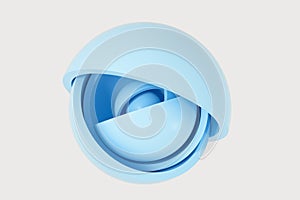 Abstract round hemisphere element background, 3d rendering