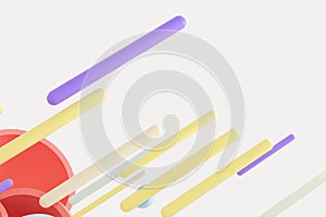 Abstract round hemisphere element background, 3d rendering