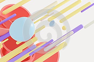 Abstract round hemisphere element background, 3d rendering
