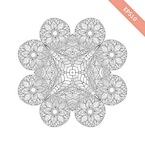 Abstract  round ornament. Mandala. Background, cover.