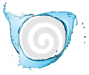 abstract round splash water. transparent background