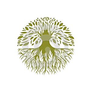 Abstract Round Tree Logo