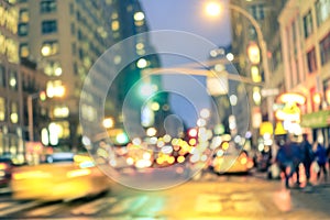 Abstract rush hour and traffic jam in New York City photo