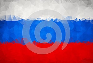 Abstract Russia flag polygon