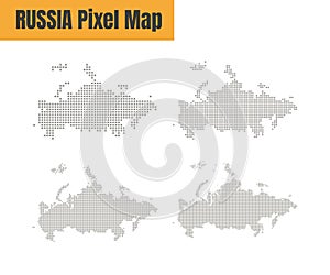 Abstract Russia Map with Dot Pixel Spot Modern Concept Design Isolated on White Background Vector illustration