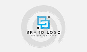 S lettermark logo template design vector.
