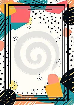Abstract 90s pattern 90s retro nostalgic frame