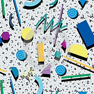 Abstract 80s or 90s background pattern, vector photo