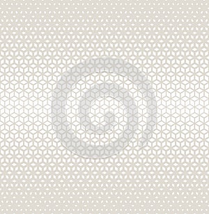 Abstract sacred geometry gray grid halftone cubes pattern