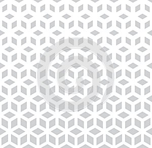 Abstract sacred geometry gray grid halftone cubes pattern