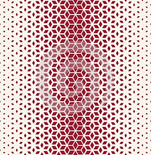 Abstract sacred geometry red grid halftone cubes pattern