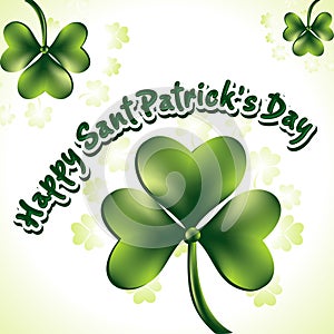 Abstract saint patick`s day clover background