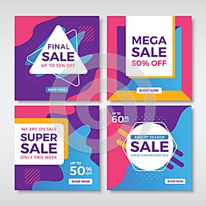 Abstract sale banners for social media. Vol.6