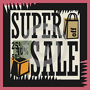 Abstract Sale sign