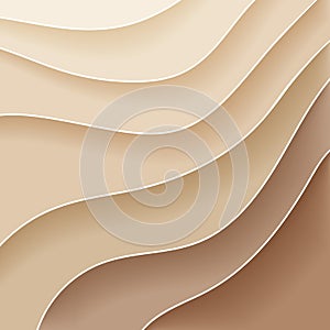 Abstract sand background with wavy pattern in beige color