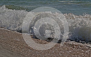 Abstract sand of beach and soft wave background