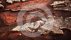 Abstract sandstone pattern on eroded cliff, nature beautiful rock formation generated by AI