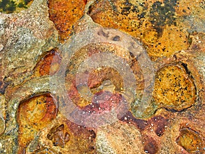 Abstract Sandstone Rock Pattern, Bondi Beach, Sydney, Australia