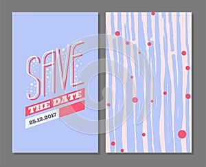 Abstract save the date card