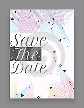 Abstract save the date card