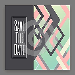 Abstract save the date card