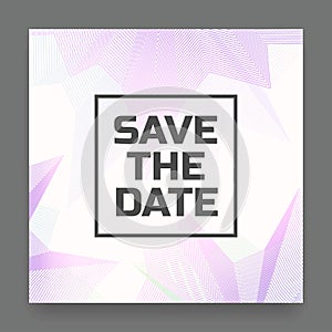 Abstract save the date card