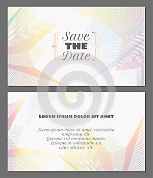Abstract save the date card