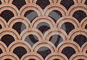 Abstract scales art deco seamless pattern cardboard