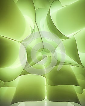 Abstract scallop pedal background in green