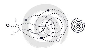 Abstract Scattered Dots & Lines, Data Network Concept, vector design Generative AI