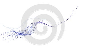 Abstract Scattered Particles, dynamic and flowing element, vector design Generative AI