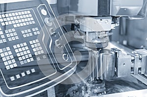 Abstract scene of close-up of the wire - EDM CNC machine