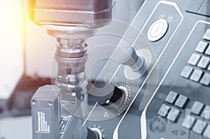 The abstract scene of the CNC controller panel