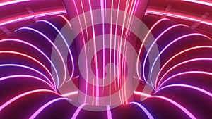 Abstract Sci-Fi Neon Glowing Futuristic Laser Beam Rings Torus - Abstract Background Texture